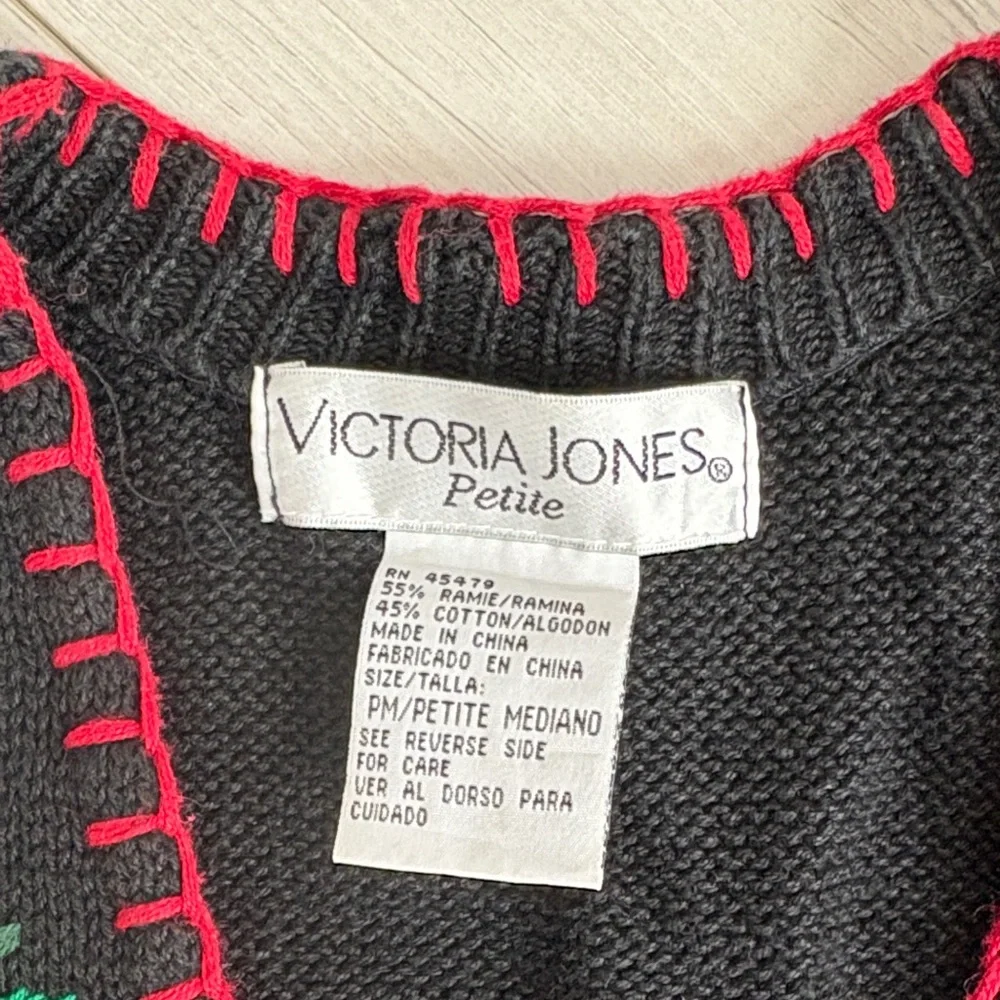 Victoria Jones Black Nutcracker Holiday Vest with Red Trim - Picture 2 of 9